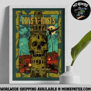 Guns N’ Roses Poster For Show In Istanbul Turkey At The Bjk Tupras Stadium June 2 2025 Decorative Poster Canvas