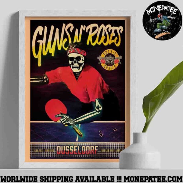 Guns N Roses Venue Poster In Dusseldorf De On June 18 2025 At Merkur Spiel-Arena Decorative Poster Canvas