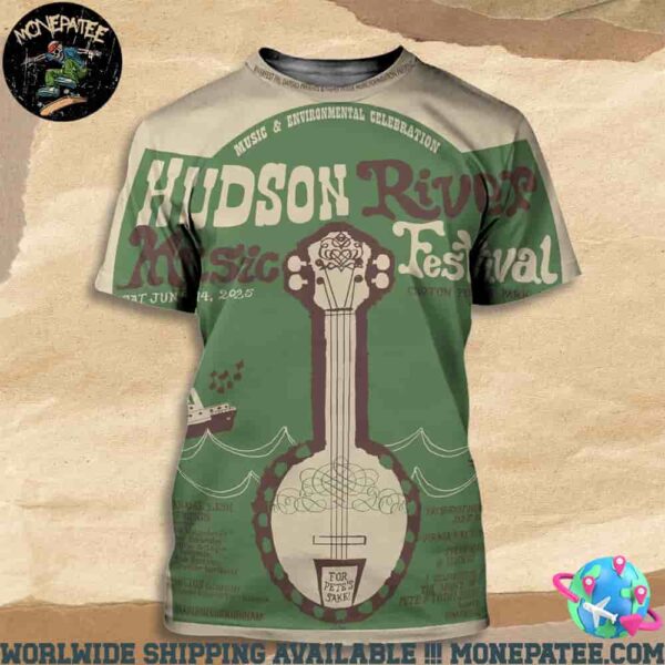 Hudson River Music Festival Poster In Croton Point Park NY On June 14 2025 All Over Print T-Shirt