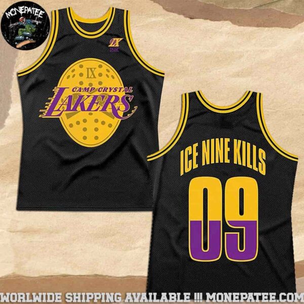 Ice Nine Kills Camp Crystal Los Angeles Lakers All Over Print Shirt Basketball Jersey