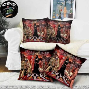 Iron Maiden Album Dance Of Death Throw Pillow Cover for Sofa Couch or Bedroom Decor