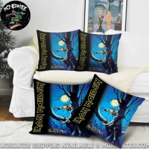 Iron Maiden Album Fear Of The Dark Throw Pillow Cover for Sofa Couch or Bedroom Decor