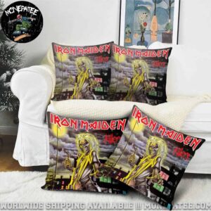 Iron Maiden Album Killers Throw Pillow Cover for Sofa Couch or Bedroom Decor