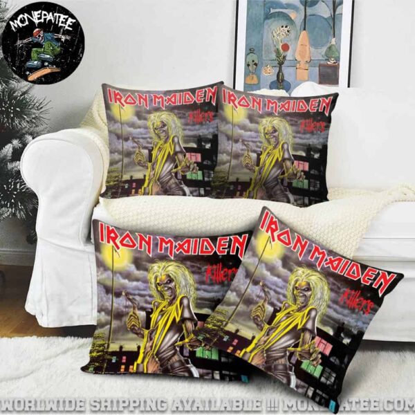 Iron Maiden Album Killers Throw Pillow Cover for Sofa Couch or Bedroom Decor