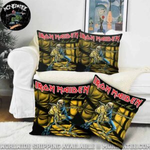 Iron Maiden Album Piece Of Mind Throw Pillow Cover for Sofa Couch or Bedroom Decor