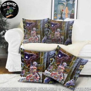 Iron Maiden Album Somewhere In Time Throw Pillow Cover for Sofa Couch or Bedroom Decor