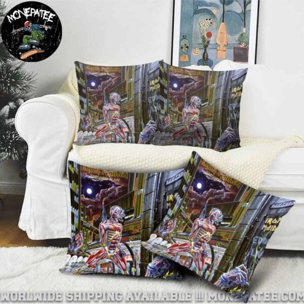 Iron Maiden Album Somewhere In Time Throw Pillow Cover for Sofa Couch or Bedroom Decor