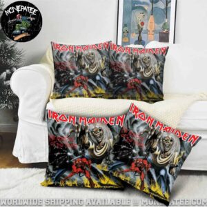 Iron Maiden Album The Number Of The Beast Throw Pillow Cover for Sofa Couch or Bedroom Decor