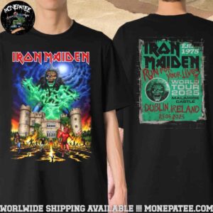 Iron Maiden Dublin Ireland Exclusive Tee Run For Your Lives 2025 At Malahide Castle On June 25 Castle of the Beast Two Sided Merchandise T-Shirt