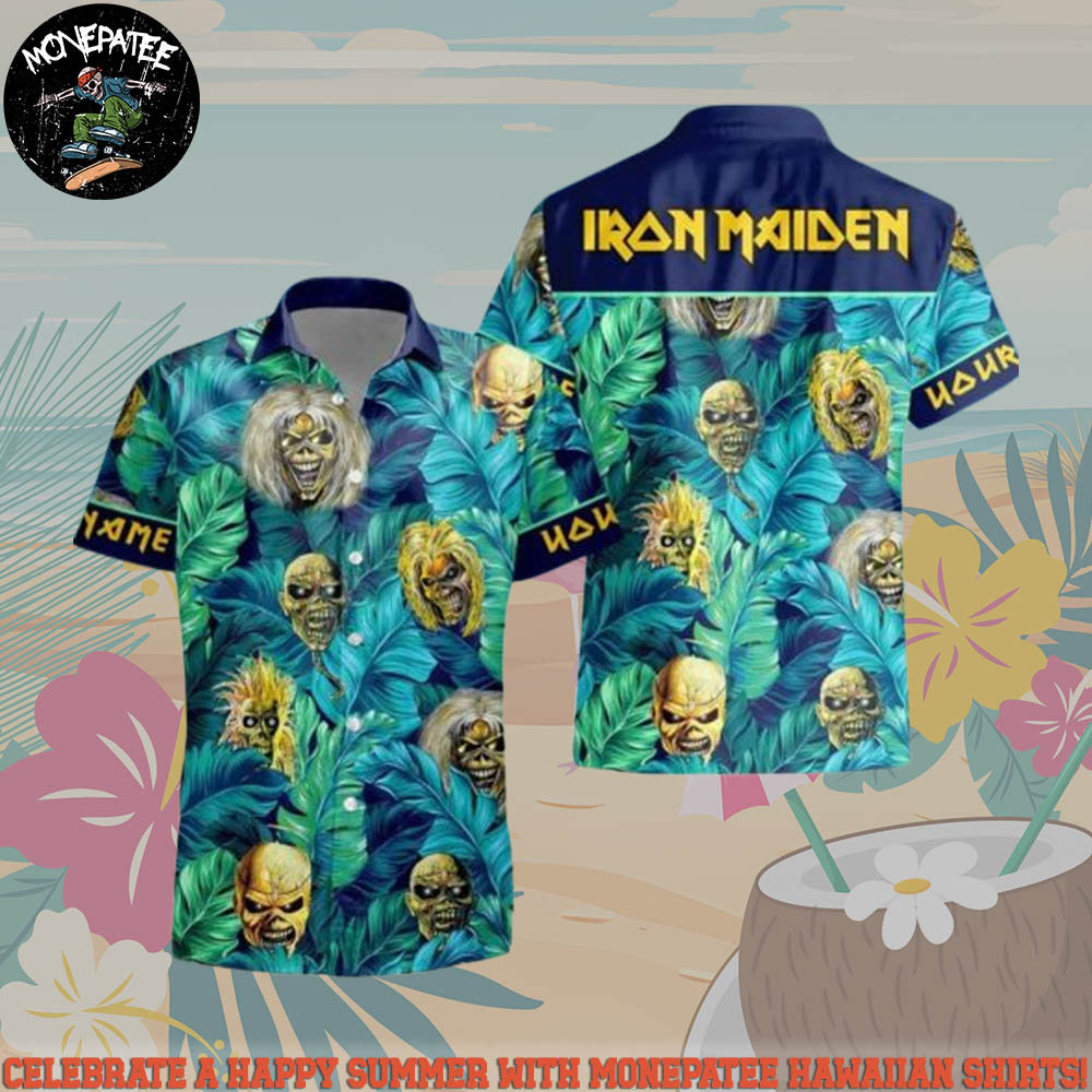 Iron Maiden Jungle Skulls Epic Summer Hawaiian Shirt And Beach Short Iron Maiden Jungle Skulls Epic Summer Hawaiian Shirt And Beach Short