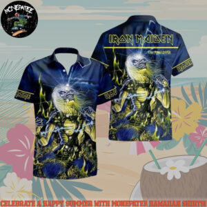 Iron Maiden Live After Death Electric Storm Summer Hawaiian Shirt And Beach Short