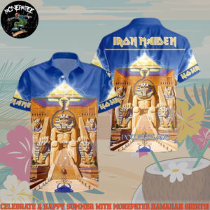 Iron Maiden Powerslave Pharaoh Summer Hawaiian Shirt And Beach Short