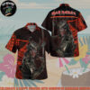 Iron Maiden Run For Your Life World Tour 2025-26 Summer Hawaiian Shirt And Beach Short