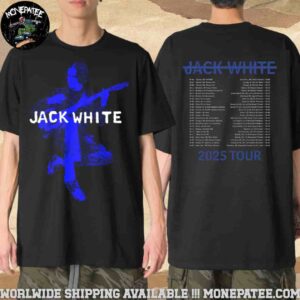 Jack White Logo Design Featuring No Name Tour Dates List 2025 Merch Two Sided Unisex T-Shirt