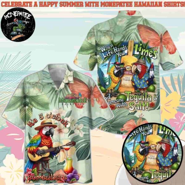 Jimmy Buffett It’s 5 O Clock Somewhere Hawaiian Shirt and Beach Shorts