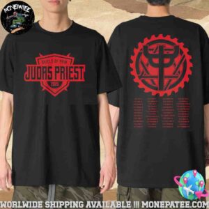 Judas Priest The Shield of Pain Tour 2025 Merchandise Two Sided Unisex T-Shirt