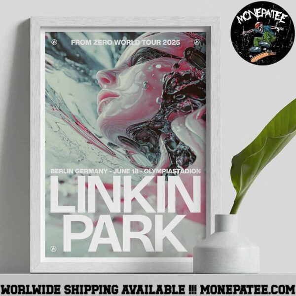 Linkin Park Berlin Germany From Zero World Tour 2025 At Olympiastadion On June 18 2025 Decorative Poster Canvas