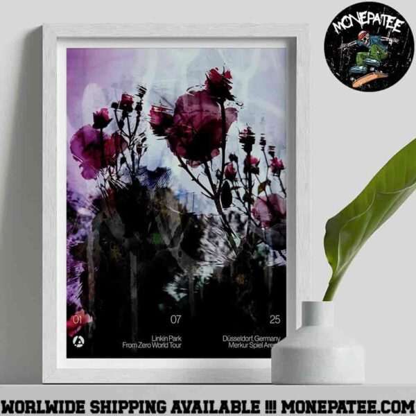 Linkin Park Dusseldorf Germany From Zero World Tour 2025 On July 1 At Merkur Spiel Arena Frank Maddocks Cover Art Decorative Poster Canvas