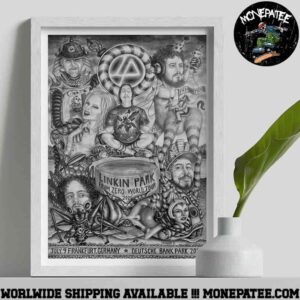 Linkin Park Frankfurt Germany From Zero World Tour 2025 On July 9 At Deutsche Bank Park Fadnat Cover Art Decorative Poster Canvas