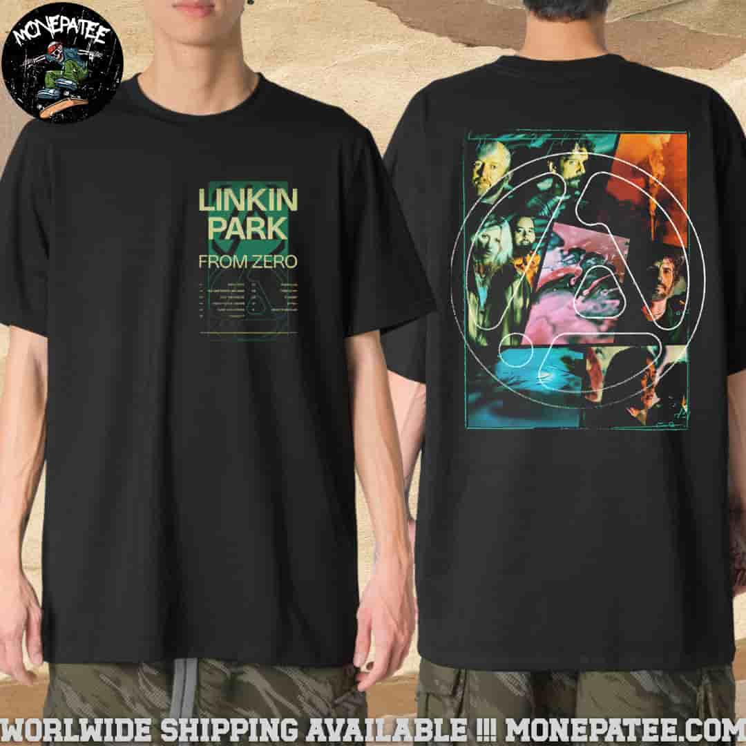 Linkin Park From Zero Tracklist Photo Graphic Collage 2025 Merch Two Sided Unisex T-Shirt Linkin Park From Zero Tracklist Photo Graphic Collage 2025 Merch Two Sided Unisex T-Shirt