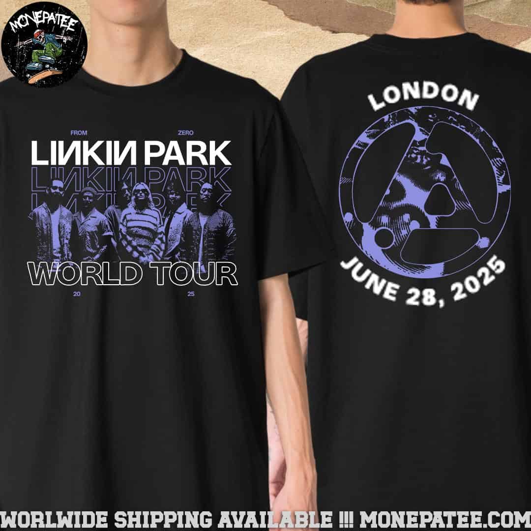 Linkin Park London From Zero World Tour 2025 At Wembley Stadium On June 28 Member Exclusive Merchandise Two Sided T-Shirt Linkin Park London From Zero World Tour 2025 At Wembley Stadium On June 28 Member Exclusive Merchandise Two Sided T-Shirt