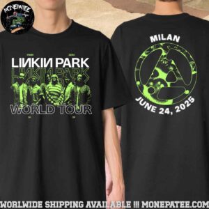 Linkin Park Milan Italy From Zero World Tour 2025 At I-DAYS Festival On June 24 Merchandise Two Sided T-Shirt