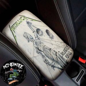 Metallica And Justice for All Console Armrest Cover Premium Car Accessory for Music Lovers