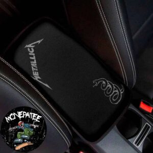 Metallica Black Album Car Console Cover Sleek Black Design for Rock Style Interiors