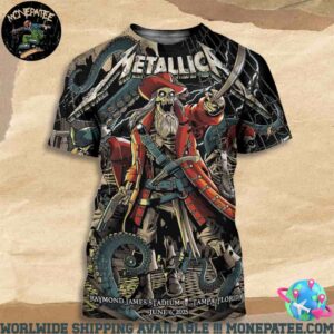 Metallica Exclusive Poster Night 1 M72 Tampa In Tampa FL On June 6 2025 At Raymond James Stadium All Over Print T-Shirt