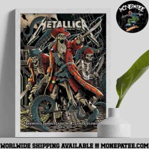 Metallica Exclusive Poster Night 1 M72 Tampa In Tampa FL On June 6 2025 At Raymond James Stadium Home Decor Poster Canvas