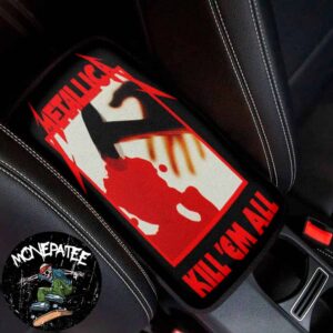 Metallica Kill Em All Car Armrest Cover Thrash Metal Album Inspired Center Console Protector