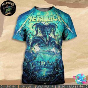 Metallica M72 Atlanta Dan Mumford’s Exclusive Pop-Up Shop Poster For Show In Atlanta Georgia At Mercedes-Benz Stadium On June 3 2025 The Beast Awakens Art Work All Over Print Shirt