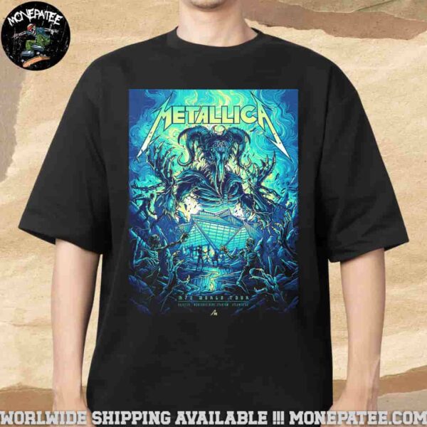 Metallica M72 Atlanta Dan Mumford’s Exclusive Pop-Up Shop Poster For Show In Atlanta Georgia At Mercedes-Benz Stadium On June 3 2025 The Beast Awakens Art Work T-Shirt