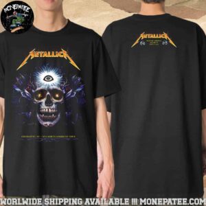 Metallica M72 Charlotte Exclusive Tee For Show At Bank Of America Stadium In Charlotte Nc On May 31 2025 Third Eye Merchandise Two Sides Unisex T-Shirt