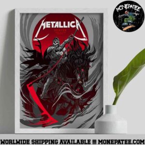 Metallica M72 Denver Pop Up Exclusive Poster June 27-29 2025 at Empower Field Reaper of the Red Moon M72 World Tour Wall Art