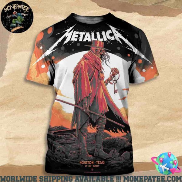 Metallica M72 Houston Pop-up Poster In Houston TX  On Jun 14 2025 At NRG Stadium All Over Print T-Shirt