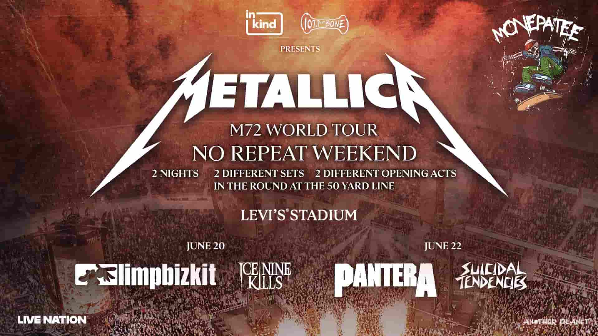 Metallica M72 Santa Clara, California - June 20-22, 2025 at Levi's ...