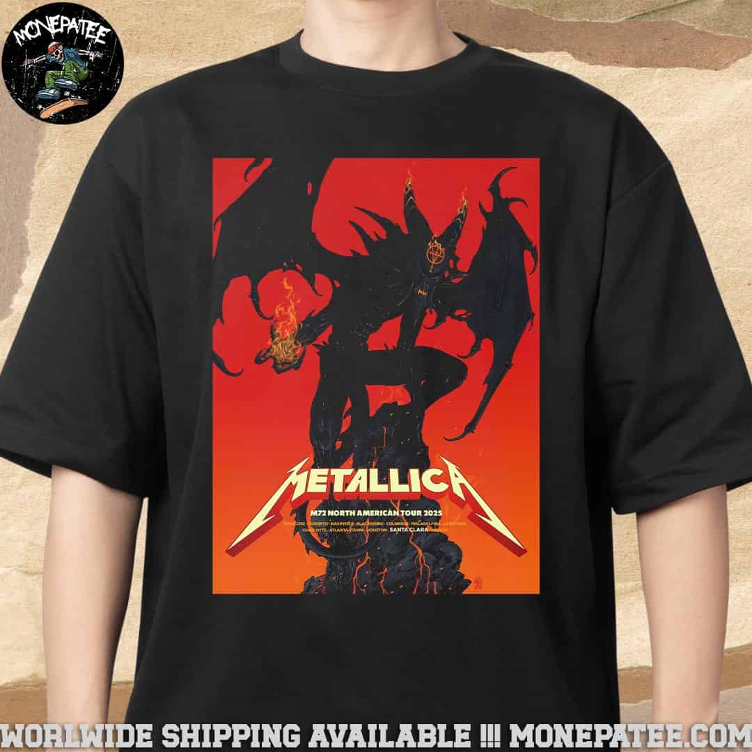 Metallica M72 Santa Clara California Pop-Up Shop Poster At Levi's Stadium On June 20-22 2025 Inferno Sentinel Unisex T-Shirt Metallica M72 Santa Clara California Pop-Up Shop Poster At Levi's Stadium On June 20-22 2025 Inferno Sentinel Unisex T-Shirt