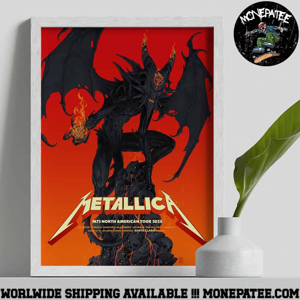 Metallica M72 Santa Clara California Pop-Up Shop Poster At Levi's Stadium On June 20-22 2025 Inferno Sentinel Metallica M72 Santa Clara California Pop-Up Shop Poster At Levi's Stadium On June 20-22 2025 Inferno Sentinel