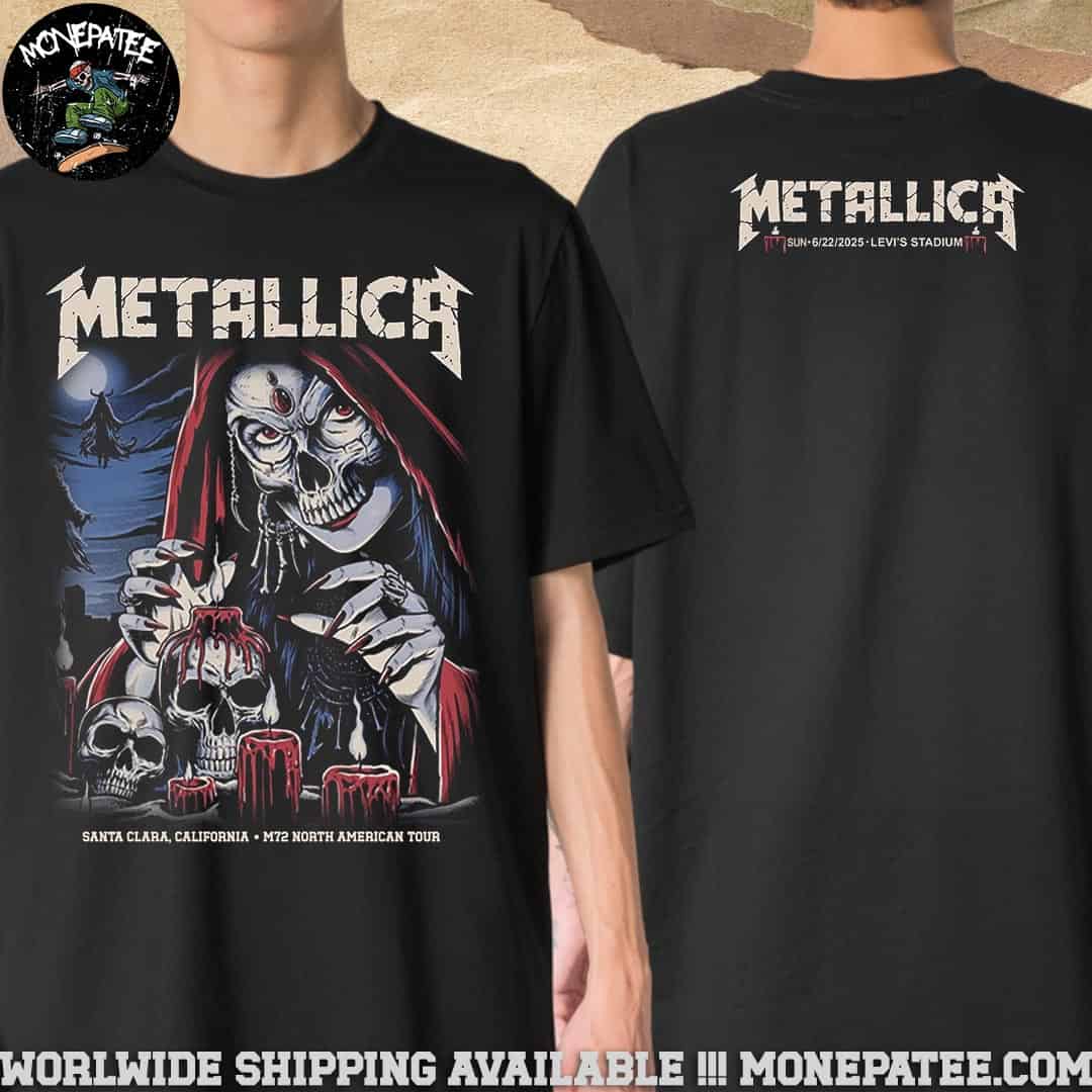 Metallica M72 Santa Clara Night 2 Sanctum of Skulls Exclusive T Shirt June 22 2025 at Levis Stadium Two Sided Unisex Concert Tee Metallica M72 Santa Clara Night 2 Sanctum of Skulls Exclusive T Shirt June 22 2025 at Levis Stadium Two Sided Unisex Concert Tee