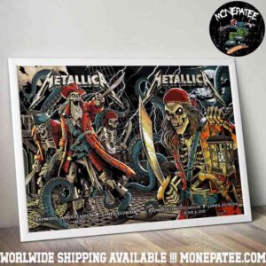 Metallica M72 Tampa Florida Full Show At Raymond James Stadium On June 6-8 2025 Decorative Poster Canvas