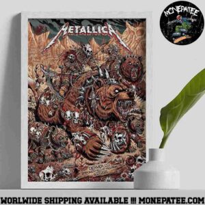 Metallica M72 World Tour Poster Night 1 In Denver Colorado At Empower Field At Mile High June 27 2025 Bear The Apocalypse Wall Art