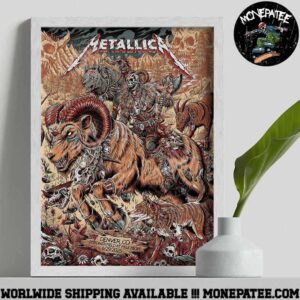 Metallica M72 World Tour Poster Night 2 In Denver Colorado At Empower Field At Mile High June 29 2025 Metal Ram’s Wrath Wall Art