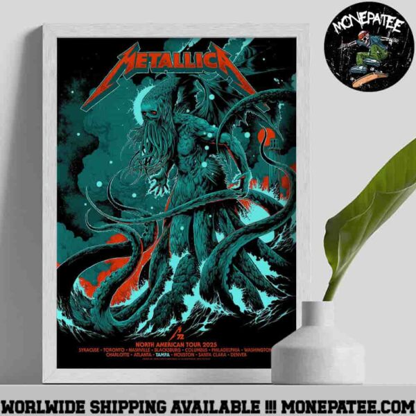 Metallica Pop-Up Poster M72 Tampa On June 6 And 8 2025 At Raymond James Stadium In Tampa FL Home Decor Poster Canvas