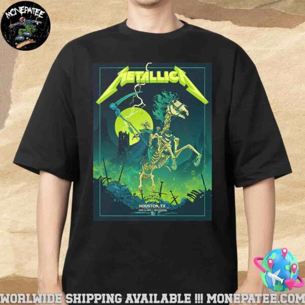 Metallica Venue Concert Poster M72 Houston On June 14 2025 In Houston TX At NRG Stadium Merchandise Unisex T-Shirt