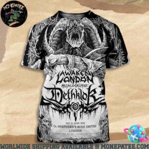 Metalocalypse Dethklok Concert Poster In London On June 21 2025 At O2 Shepherd Bush Empire All Over Print T-Shirt