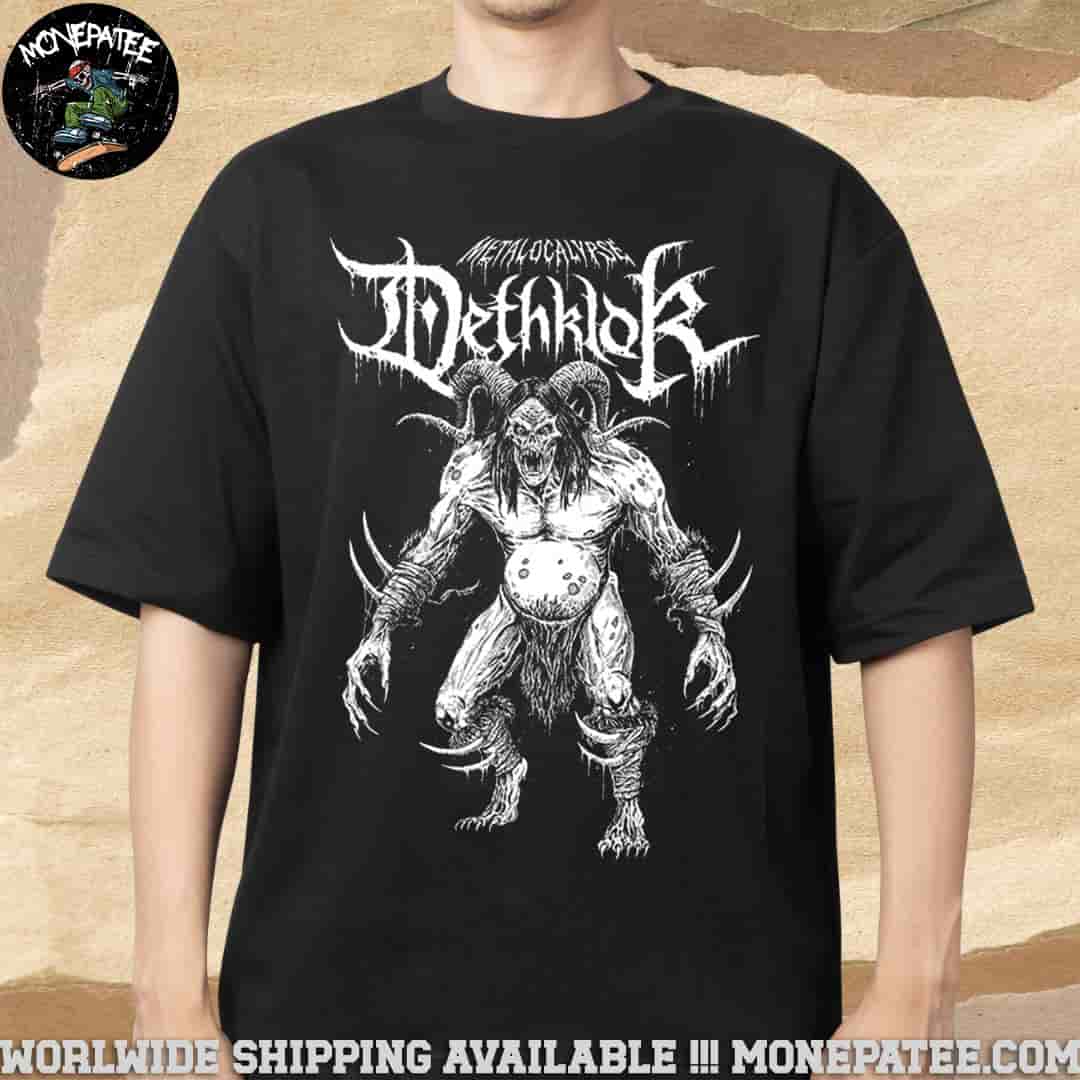 Metalocalypse Dethklok Logo Iconic Riddick Ogre Tee Merchandise Unisex T-Shirt Metalocalypse Dethklok Logo Iconic Riddick Ogre Tee Merchandise Unisex T-Shirt