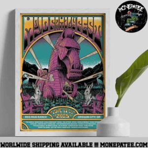 Mojo Family Fest Concert Poster In Oregon City OR On June 27-29 2025 At Red Mud Ranch Home Decor Poster Canvas