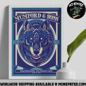 Mumford And Sons Concert Poster In Los Angeles Galif On June 12 2025 At Hollywood Bowl Home Decor Poster Canvas