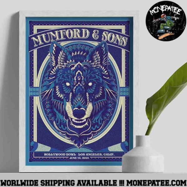 Mumford And Sons Concert Poster In Los Angeles Galif On June 12 2025 At Hollywood Bowl Home Decor Poster Canvas